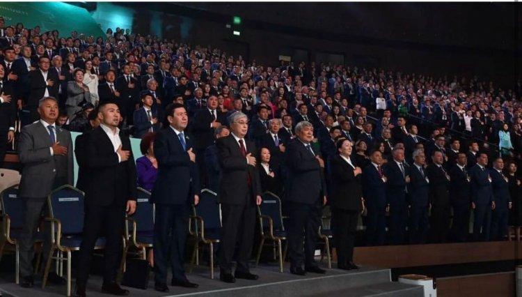 Қасым-Жомарт Тоқаевты қолдау жөніндегі халықтық коалиция форумында Мемлекет басшысы @tokayev_online cөз сөйледі.   «Біз жаңа саяси дәуірге қадам басты